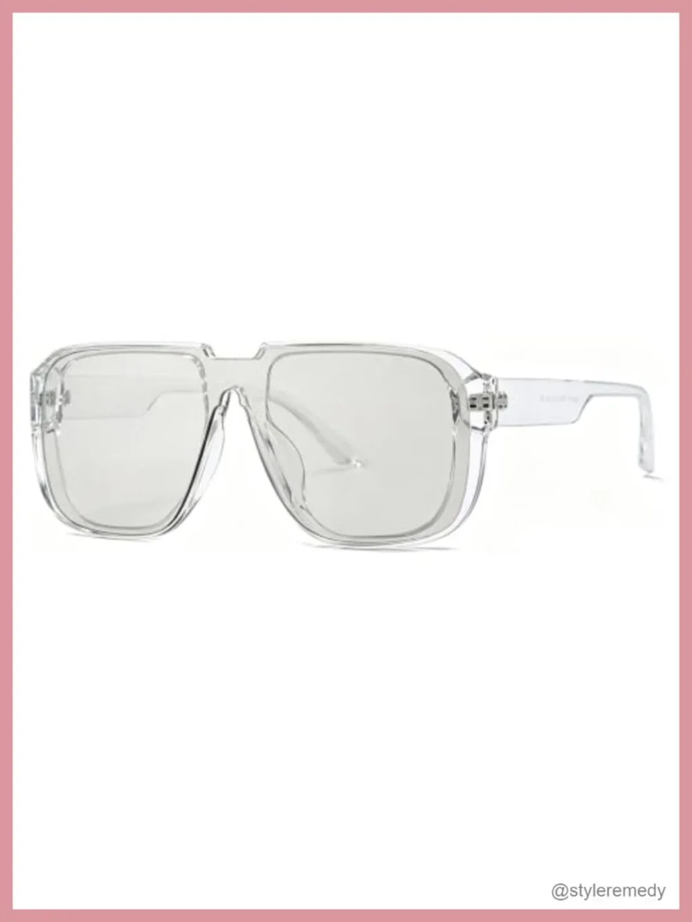 Oversized Square Sunglasses UV400 Protection Trendy 90s Unisex Shades
